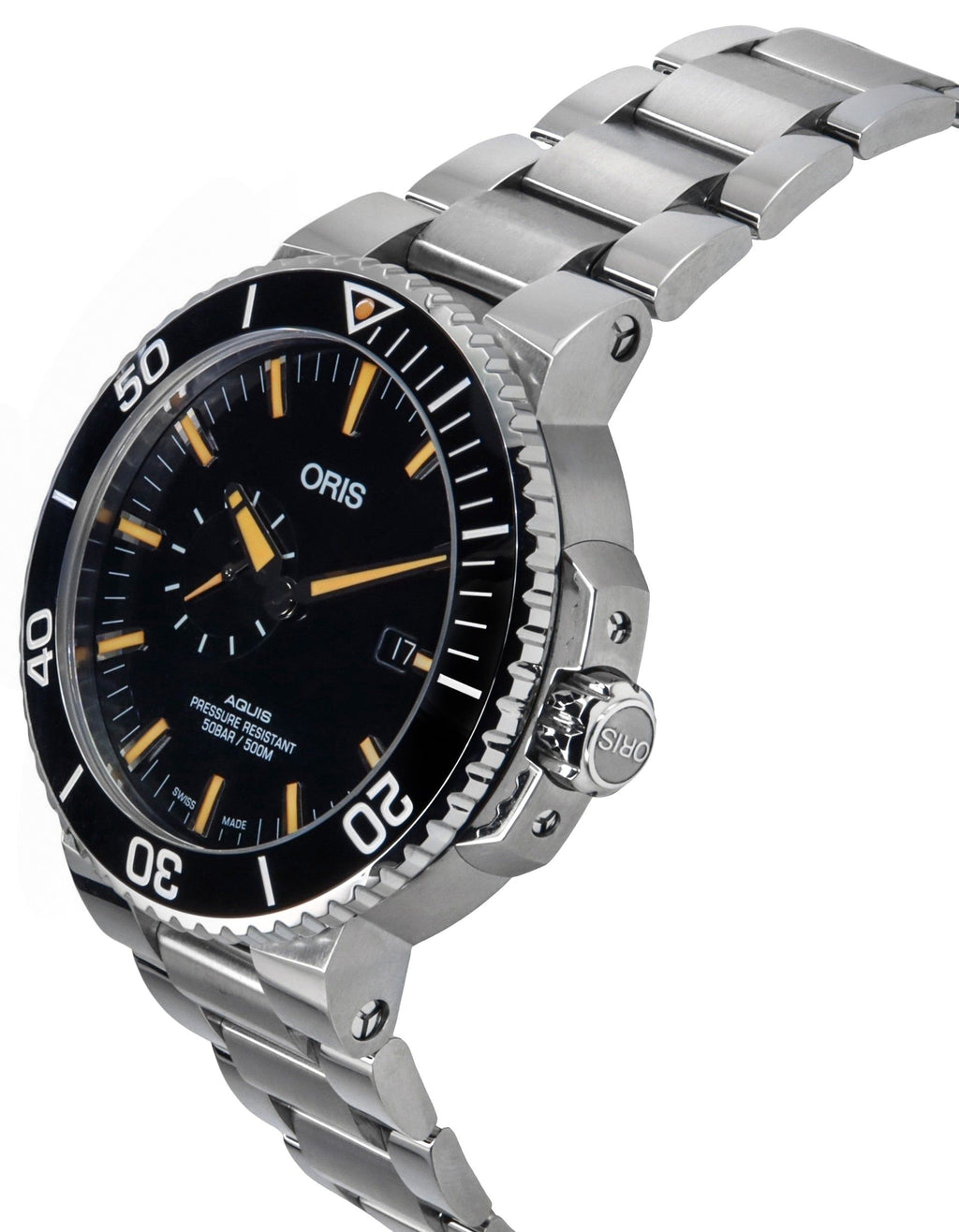 Oris Aquis Small Second Stainless Steel Black Dial Automatic Diver's 01-743-7733-4159-07-8-24-05PEB 500M Men's Watch