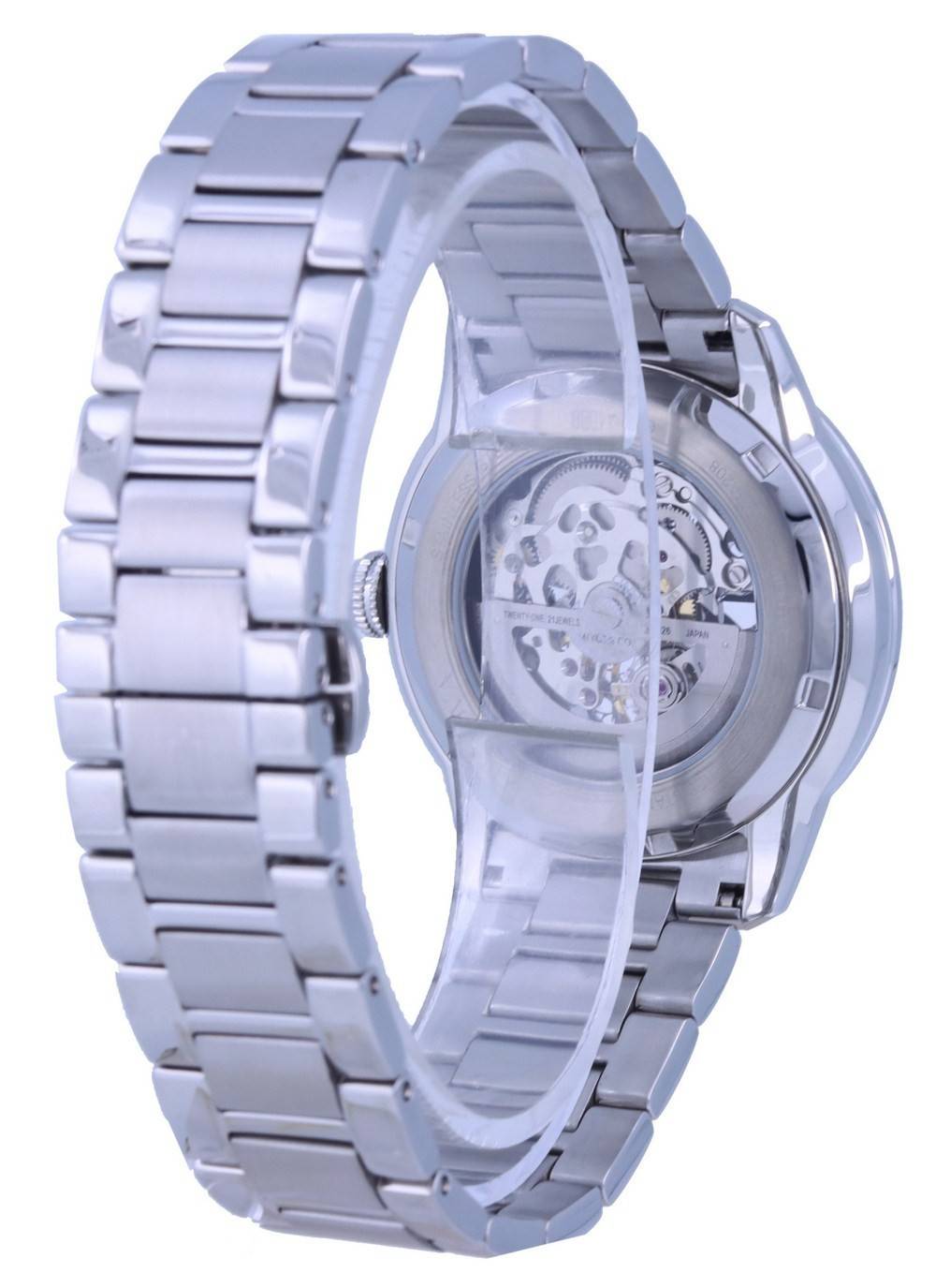 Bulova Classic Skeleton Black Dial Stainless Steel Automatic 96A208 Men's Watch