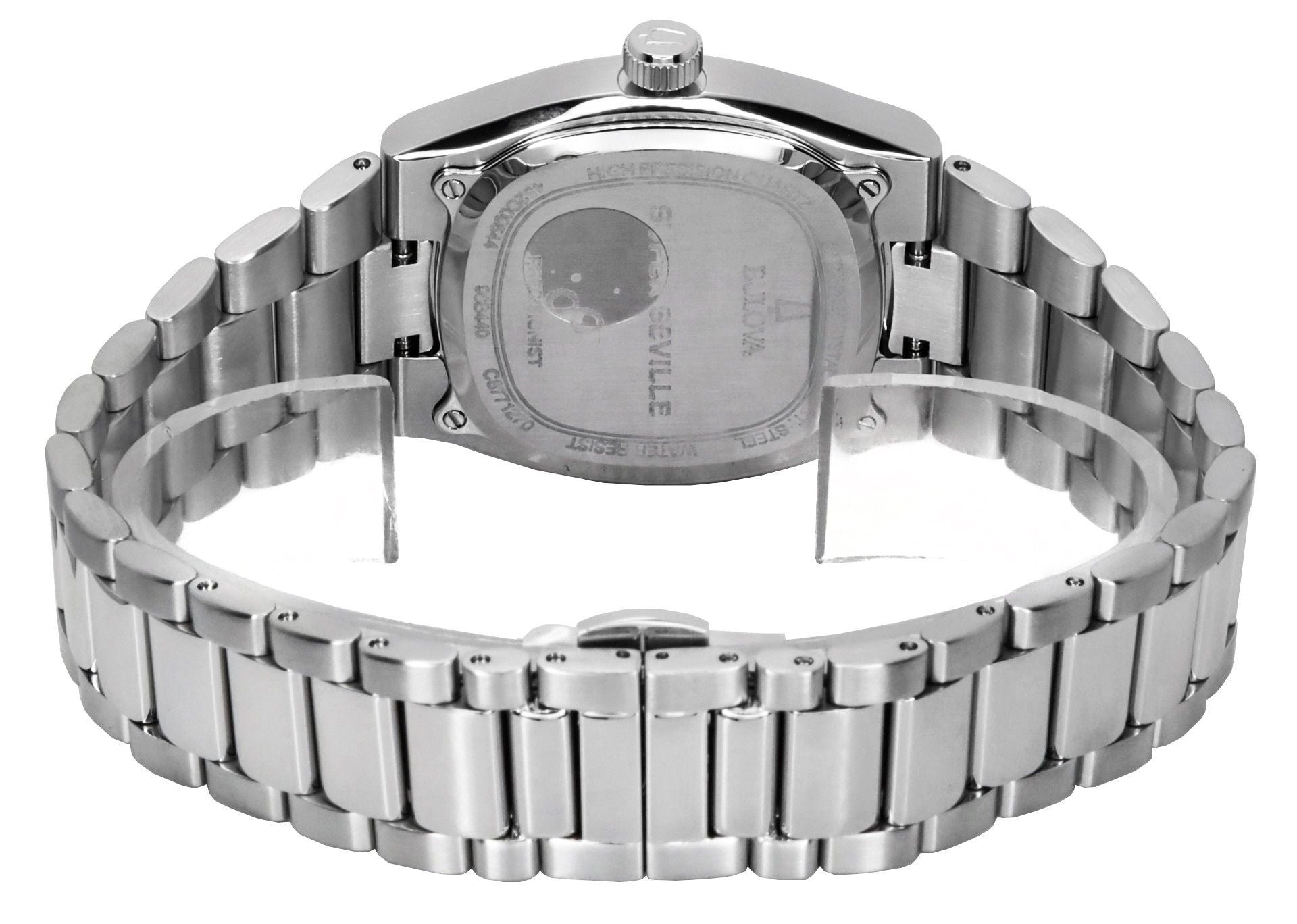 Bulova Classic Super Seville 262kHz Precisionist Stainless Steel Blue Dial Quartz 96B440 Men's Watch