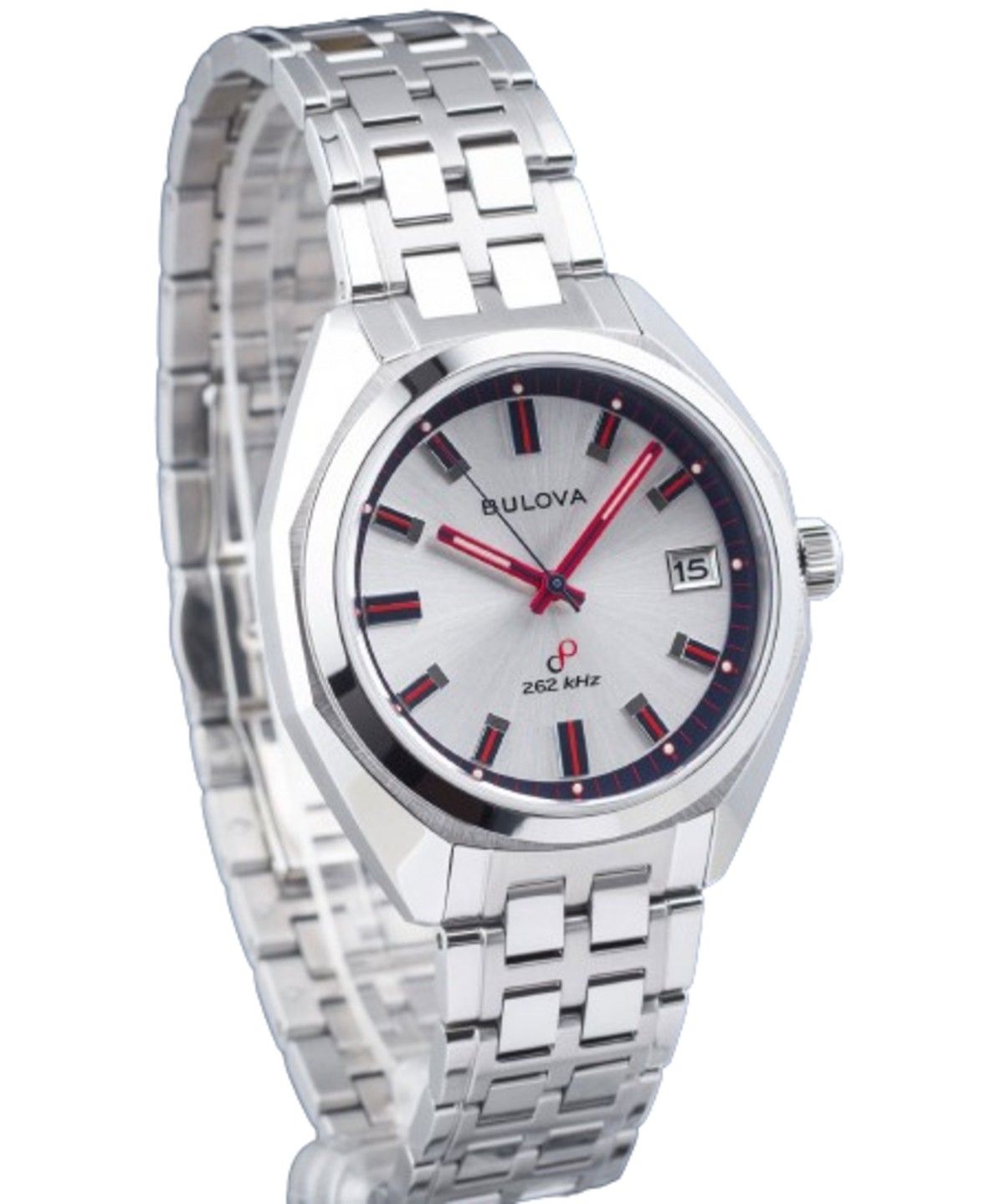 Bulova Classic Jet Star Limited Edition Stainless Steel Silver Dial Quartz 96K112 Men's Watch With Extra Strap