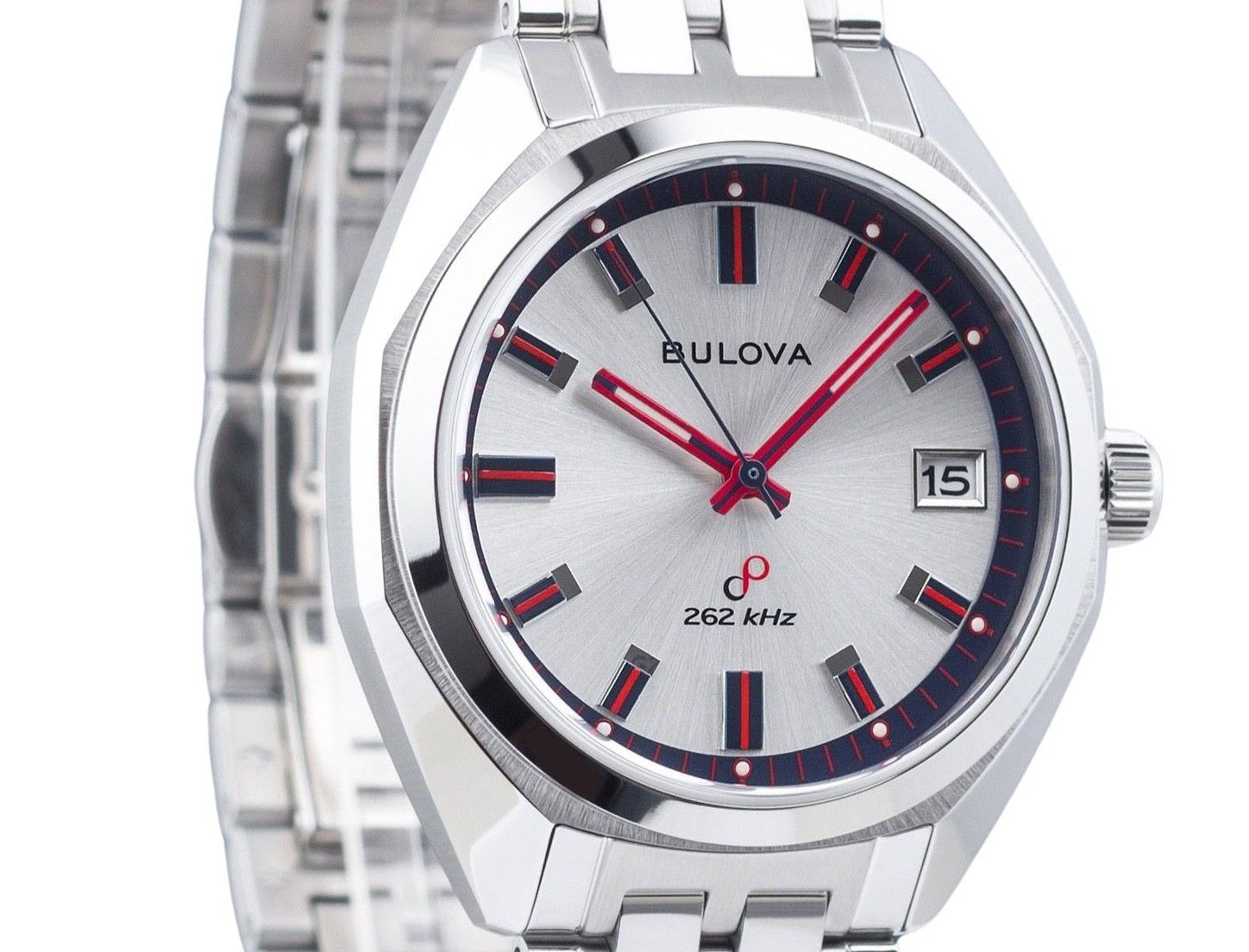 Bulova Classic Jet Star Limited Edition Stainless Steel Silver Dial Quartz 96K112 Men's Watch With Extra Strap