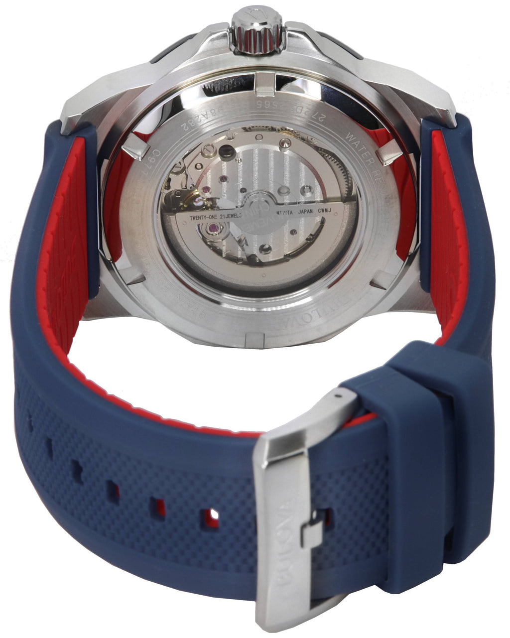 Bulova Marine Star Open Heart Blue Dial Automatic Diver's 98A282 200M Men's Watch