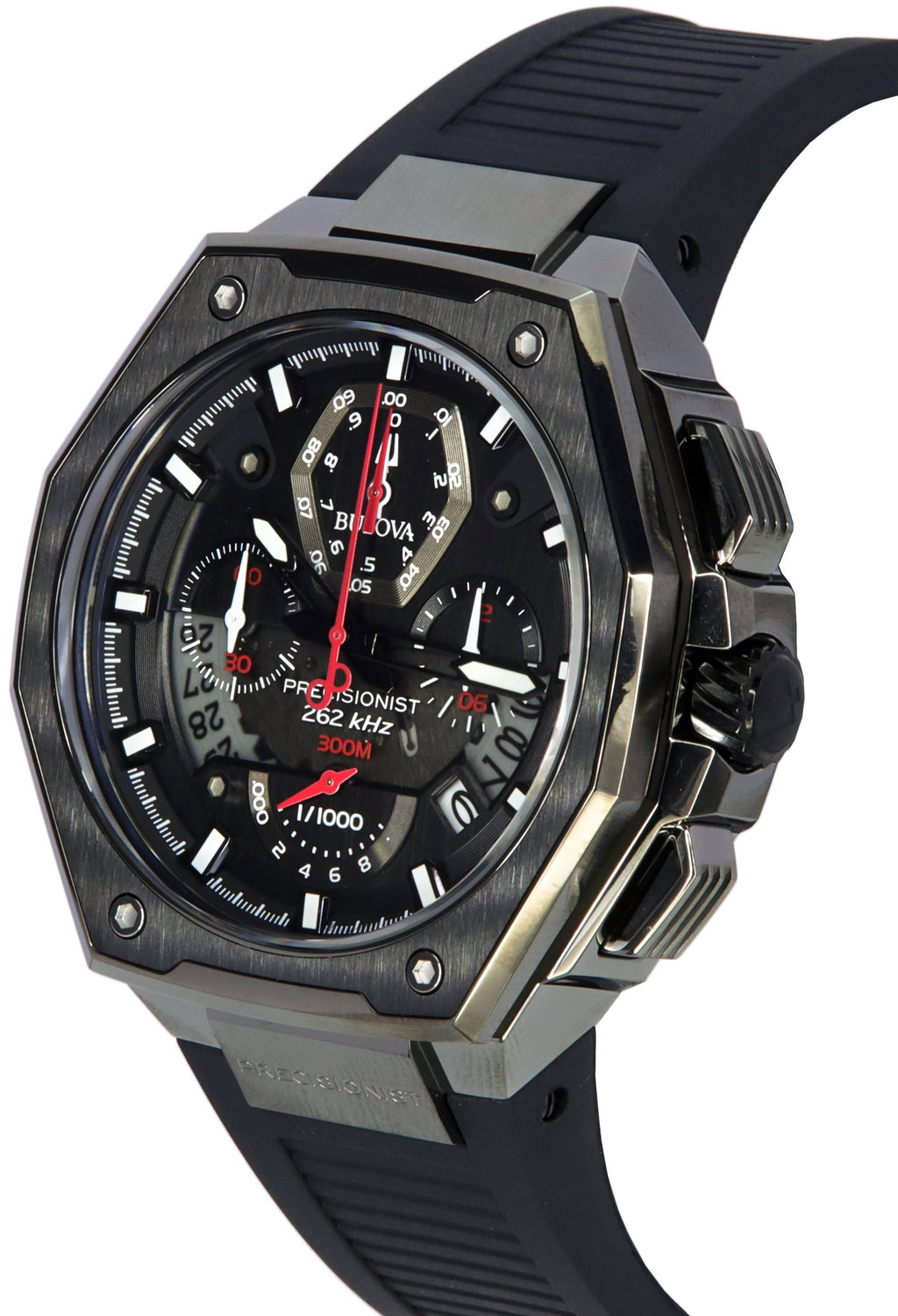 Bulova Precisionist X Chronograph Black Dial Quartz Diver's 98B358 300M Men's Watch