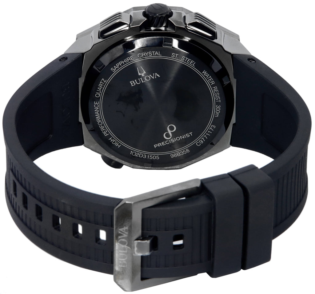 Bulova Precisionist X Chronograph Black Dial Quartz Diver's 98B358 300M Men's Watch