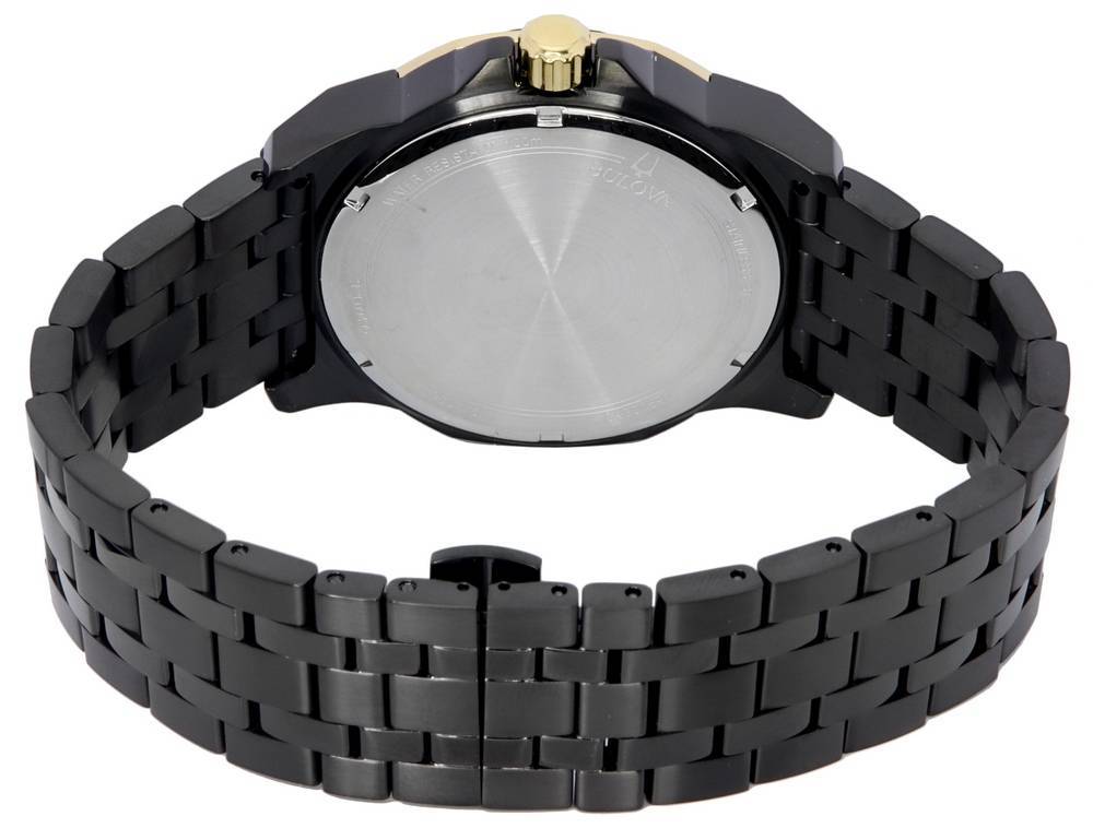 Bulova Marine Star Diamond Accents Black Dial Quartz 98D176 100M Men's Watch