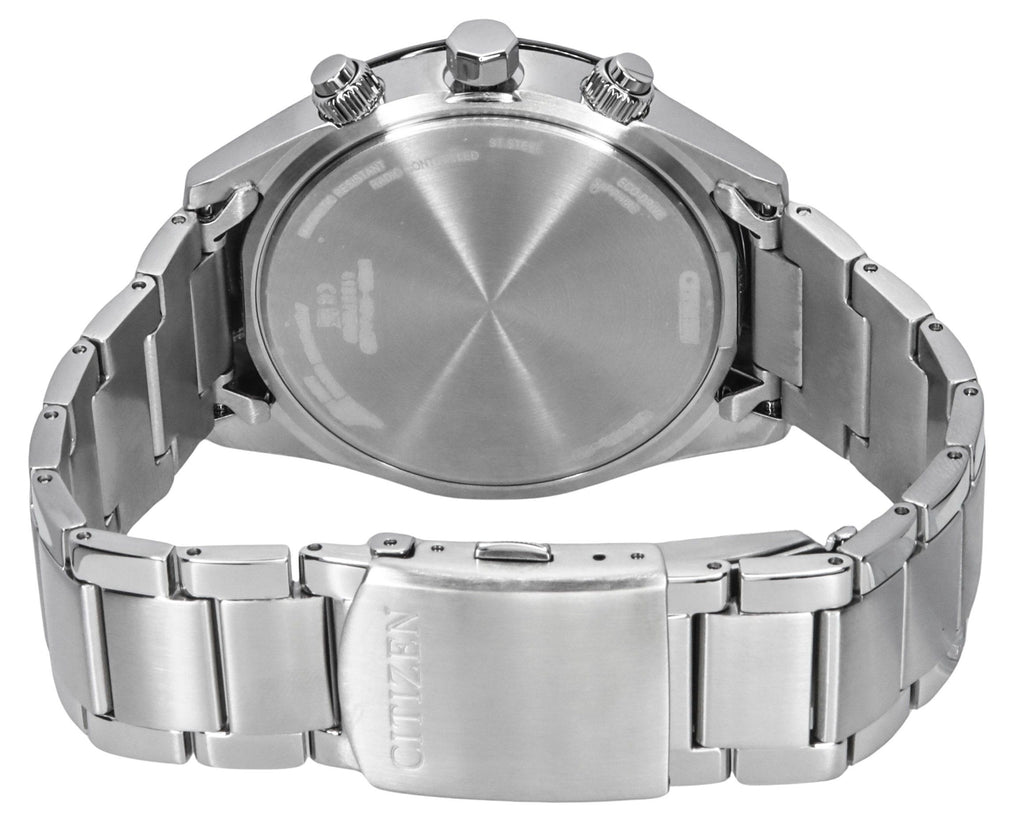 Citizen Eco-Drive Perpetual Calendar Chronograph Stainless Steel Black Dial AT8266-89E 100M Men's Watch
