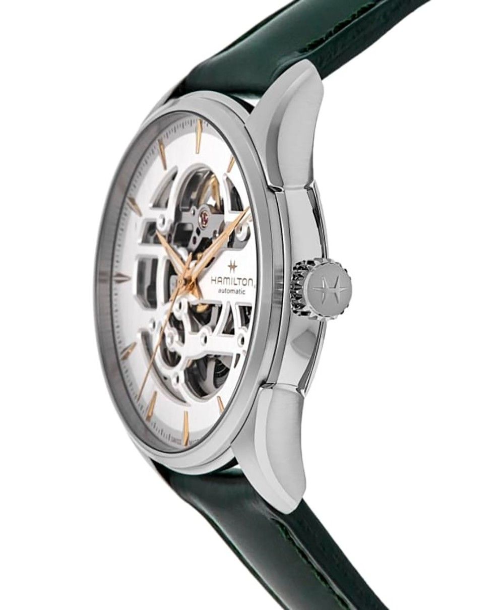 Hamilton Jazzmaster Skeleton Leather Strap White Dial Automatic H42535810 Men's Watch