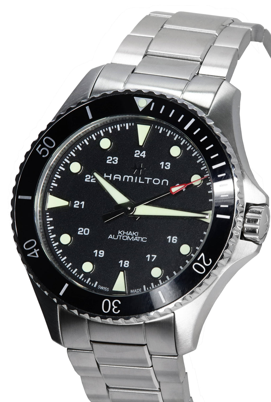 Hamilton Khaki Navy Scuba Black Dial Automatic Diver's H82515130 300M Men's Watch