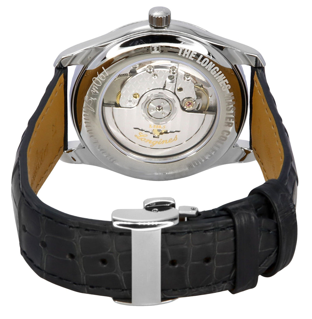 Longines Master Collection 190th Anniversary Leather Strap Silver Dial Automatic L2.793.4.73.2 Men's Watch