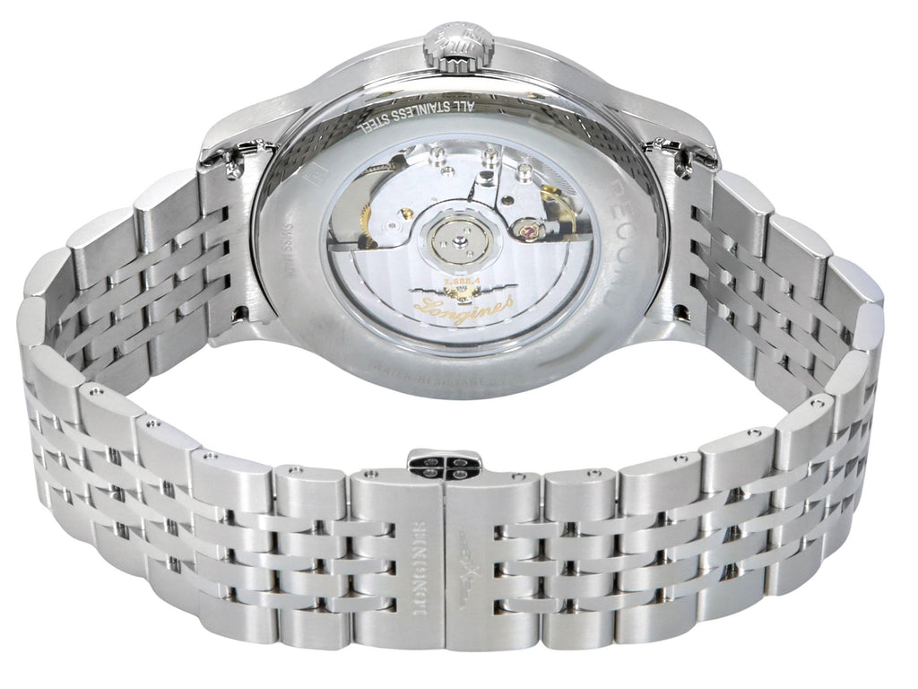 Longines Record Chronometer Stainless Steel White Dial Automatic L2.821.4.11.6 Men's Watch
