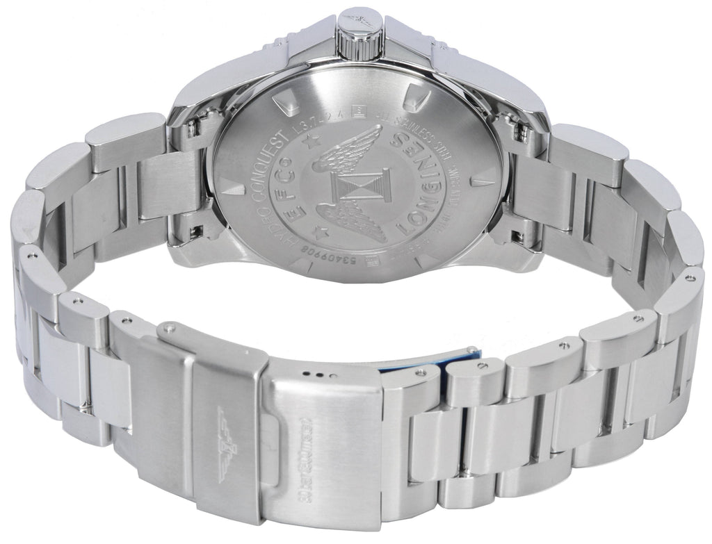 Longines HydroConquest Sunray Blue With Super-LumiNova Dial Automatic Diver's L3.742.4.96.6 300M Men's Watch