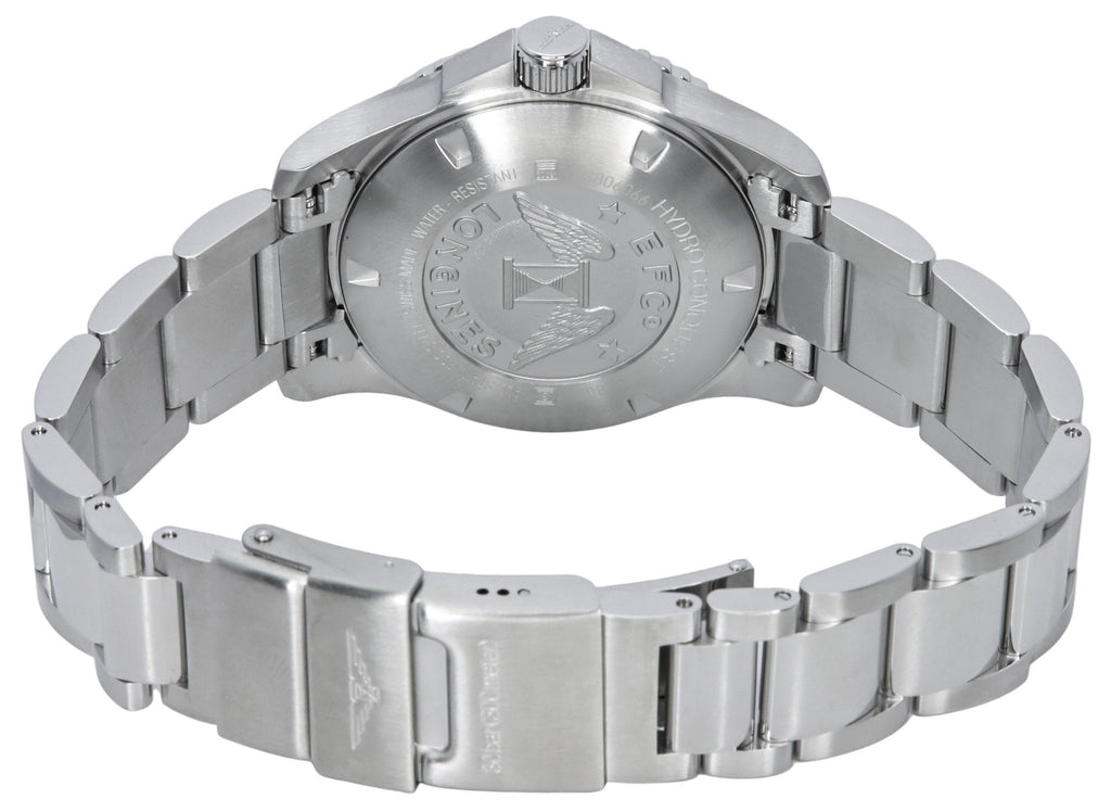 Longines HydroConquest Stainless Steel Black Dial Automatic Diver's L3.780.4.56.6 300M Men's Watch