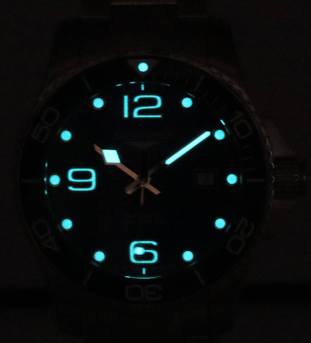 Longines HydroConquest Sunray Blue With Super-LumiNova Dial Automatic Diver's L3.782.4.96.6 300M Men's Watch