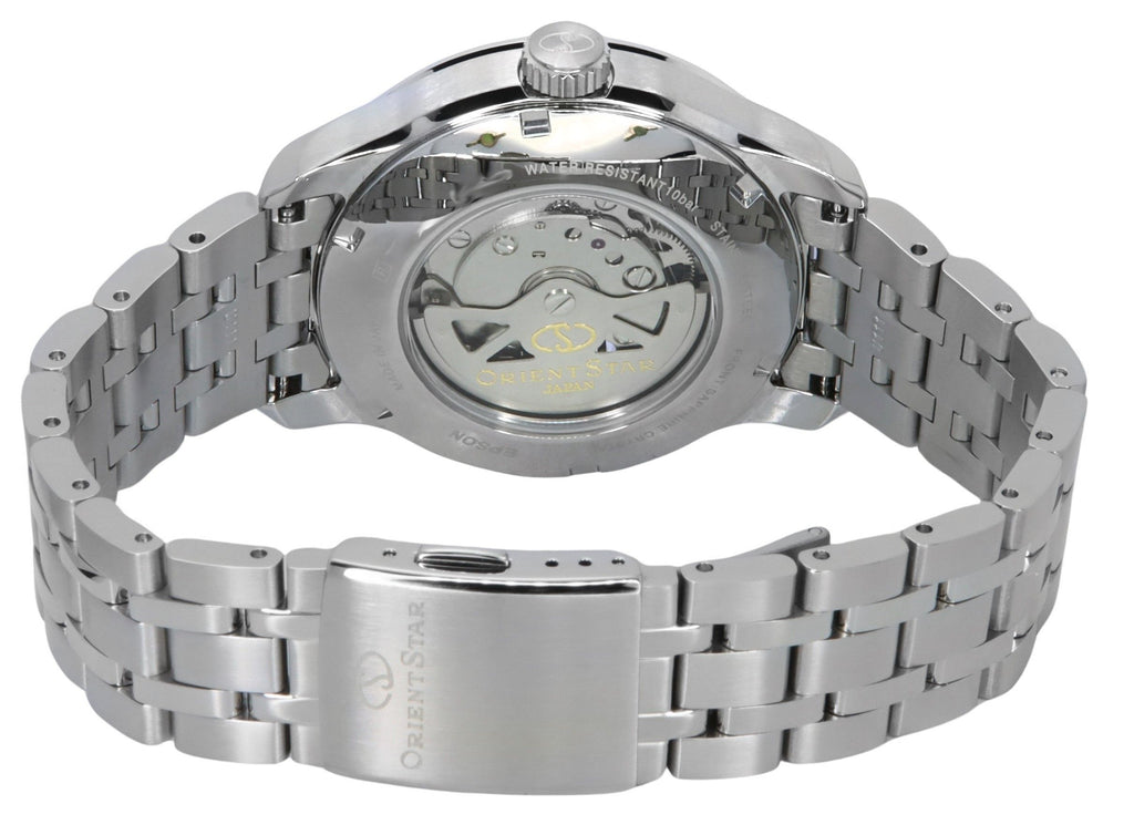 Orient Star Contemporary Stainless Steel Blue Dial Automatic RE-AV0B08L00B 100M Men's Watch