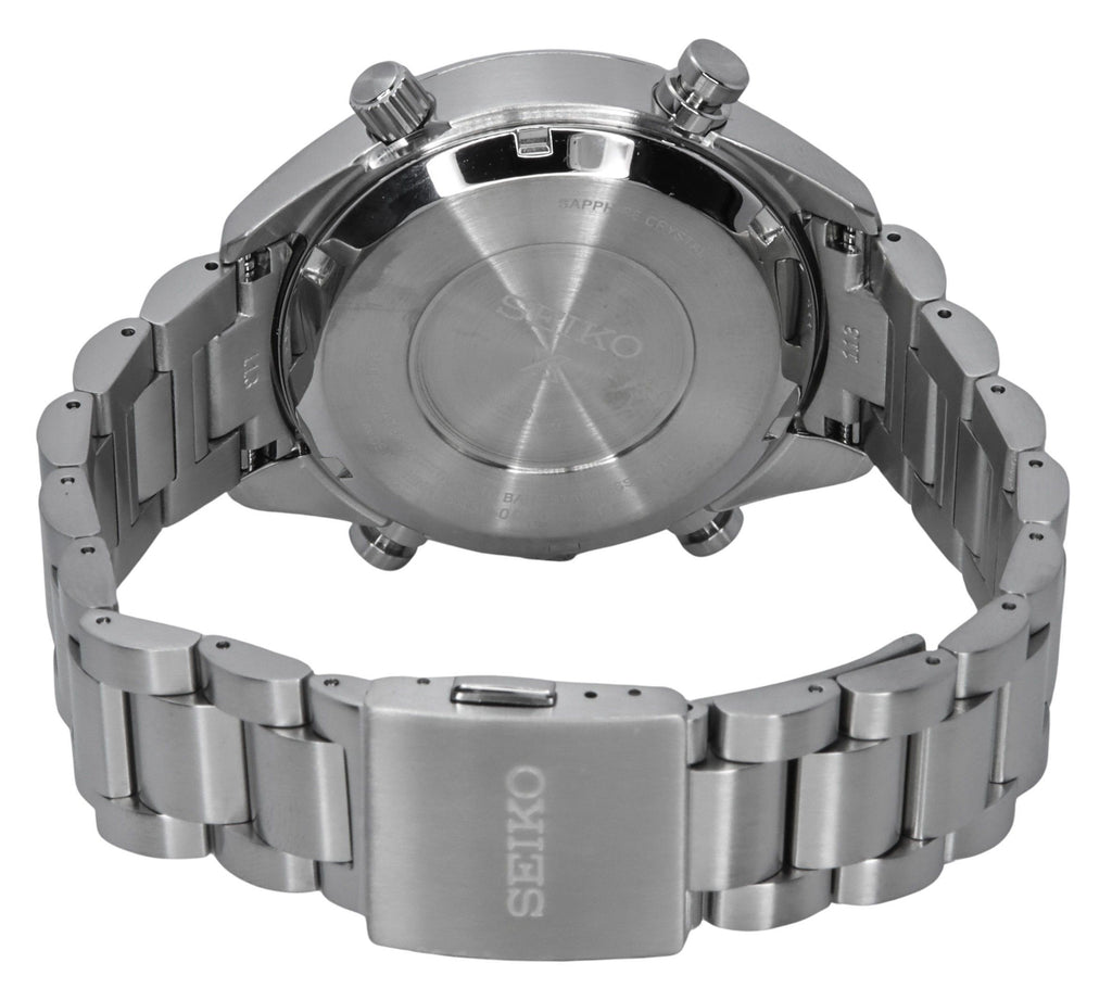 Seiko Prospex Speedtimer Chronograph Stainless Steel Black Dial Solar SFJ003P1 100M Men's Watch