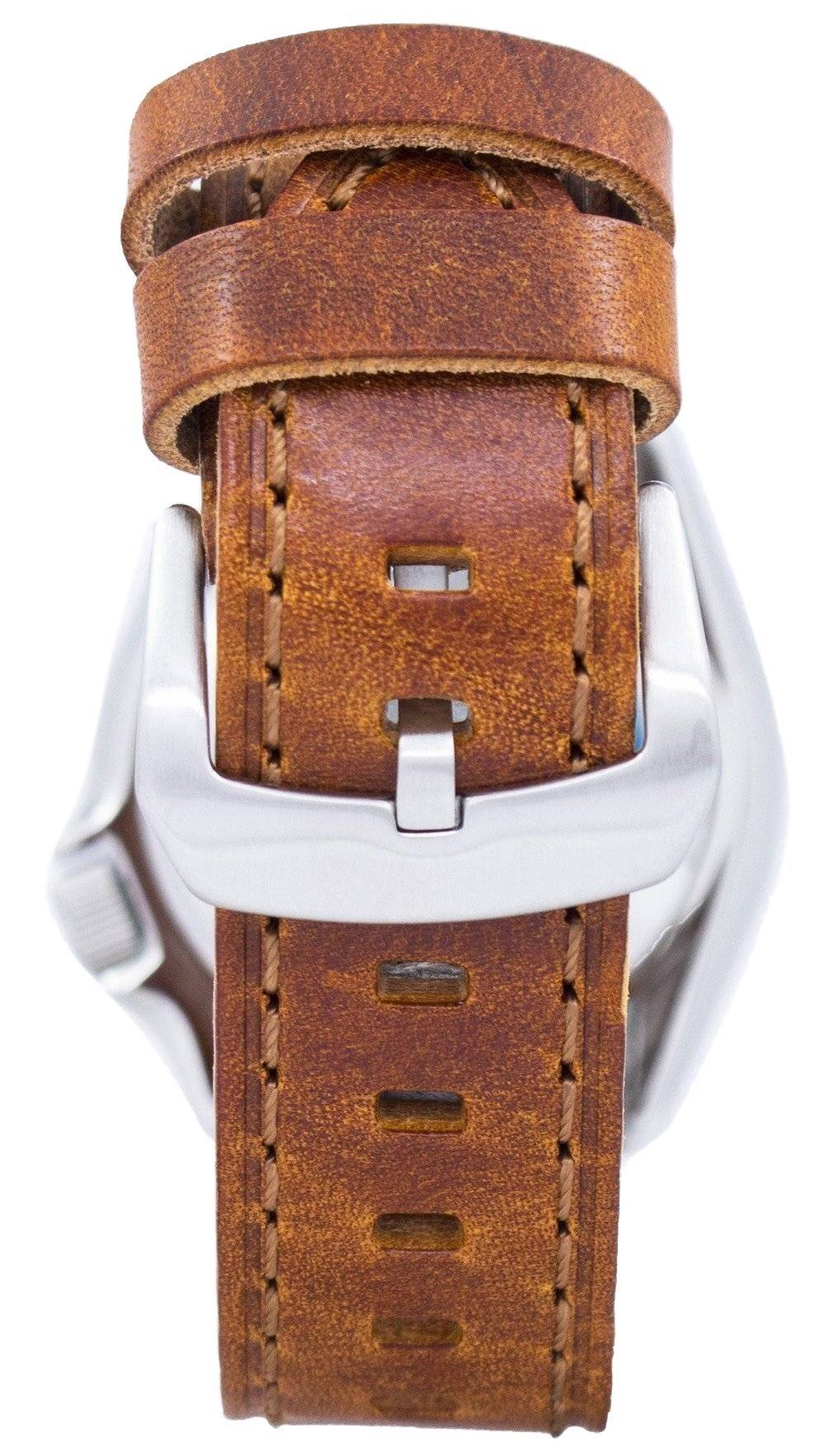 Seiko Automatic Diver's Brown Leather SKX009J1-var-LS9 200M Men's Watch