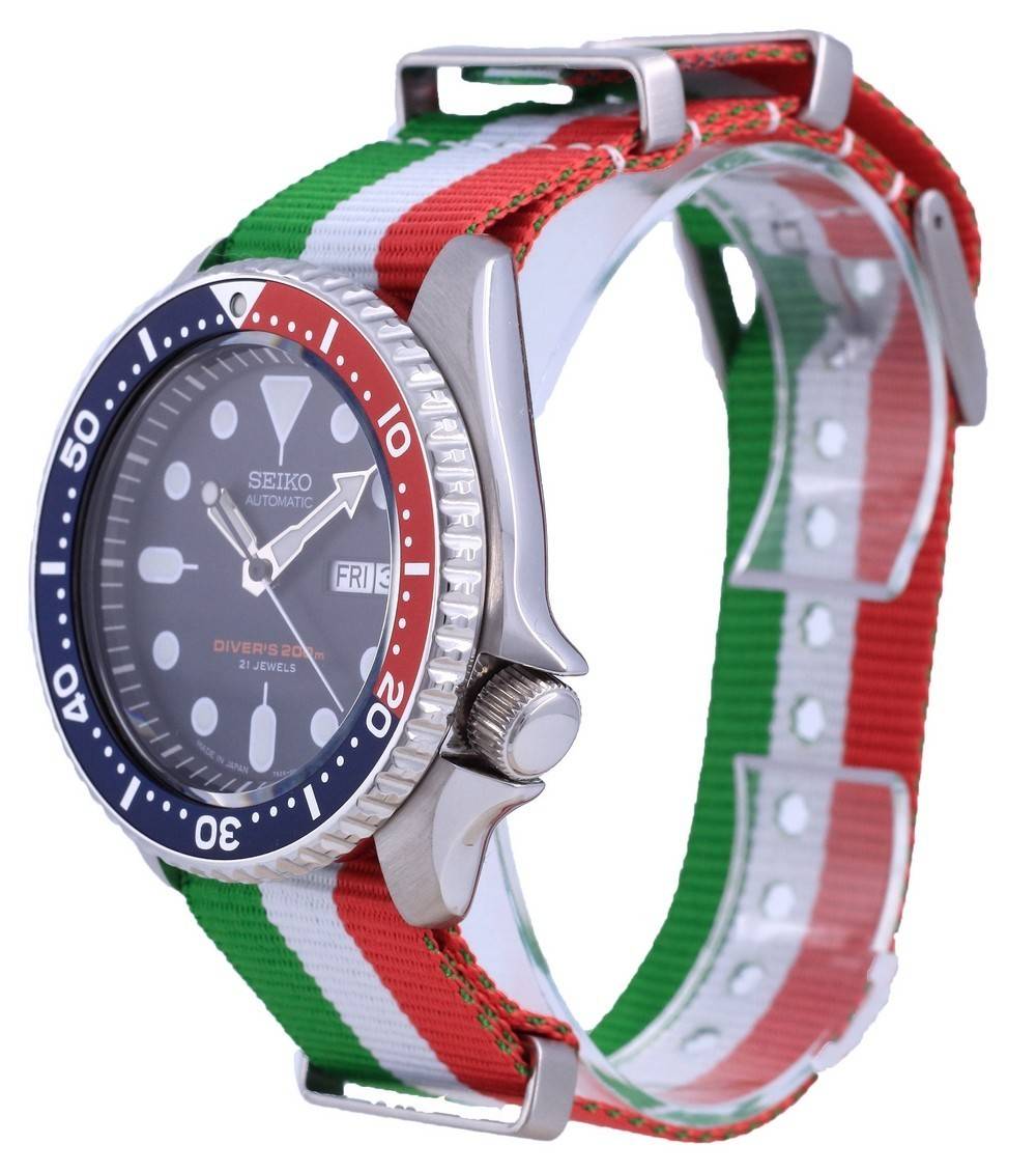 Seiko Automatic Diver's Polyester Japan Made SKX009J1-var-NATO23 200M Men's Watch