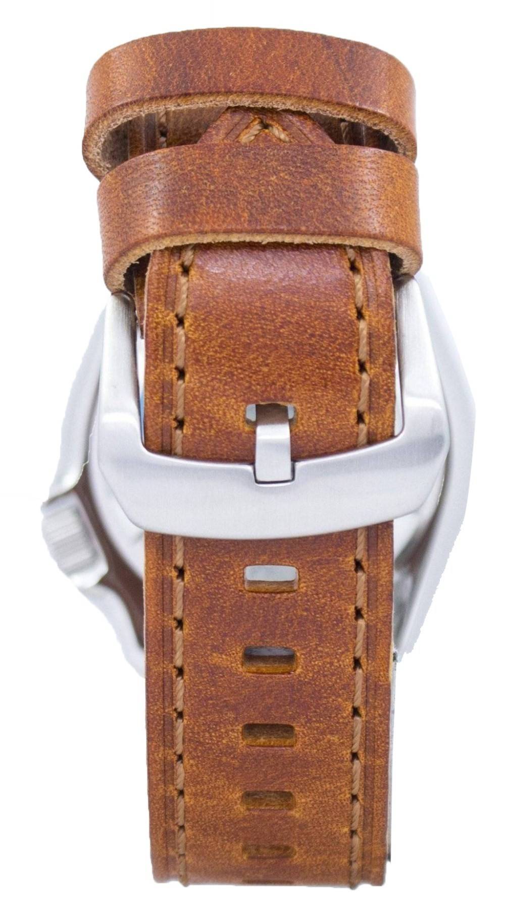 Seiko Automatic Diver's Brown Leather SKX009K1-var-LS9 200M Men's Watch