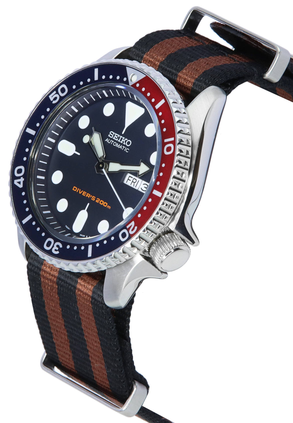 Seiko Blue Dial Automatic Diver's SKX009K1-var-NATO22 200M Men's Watch