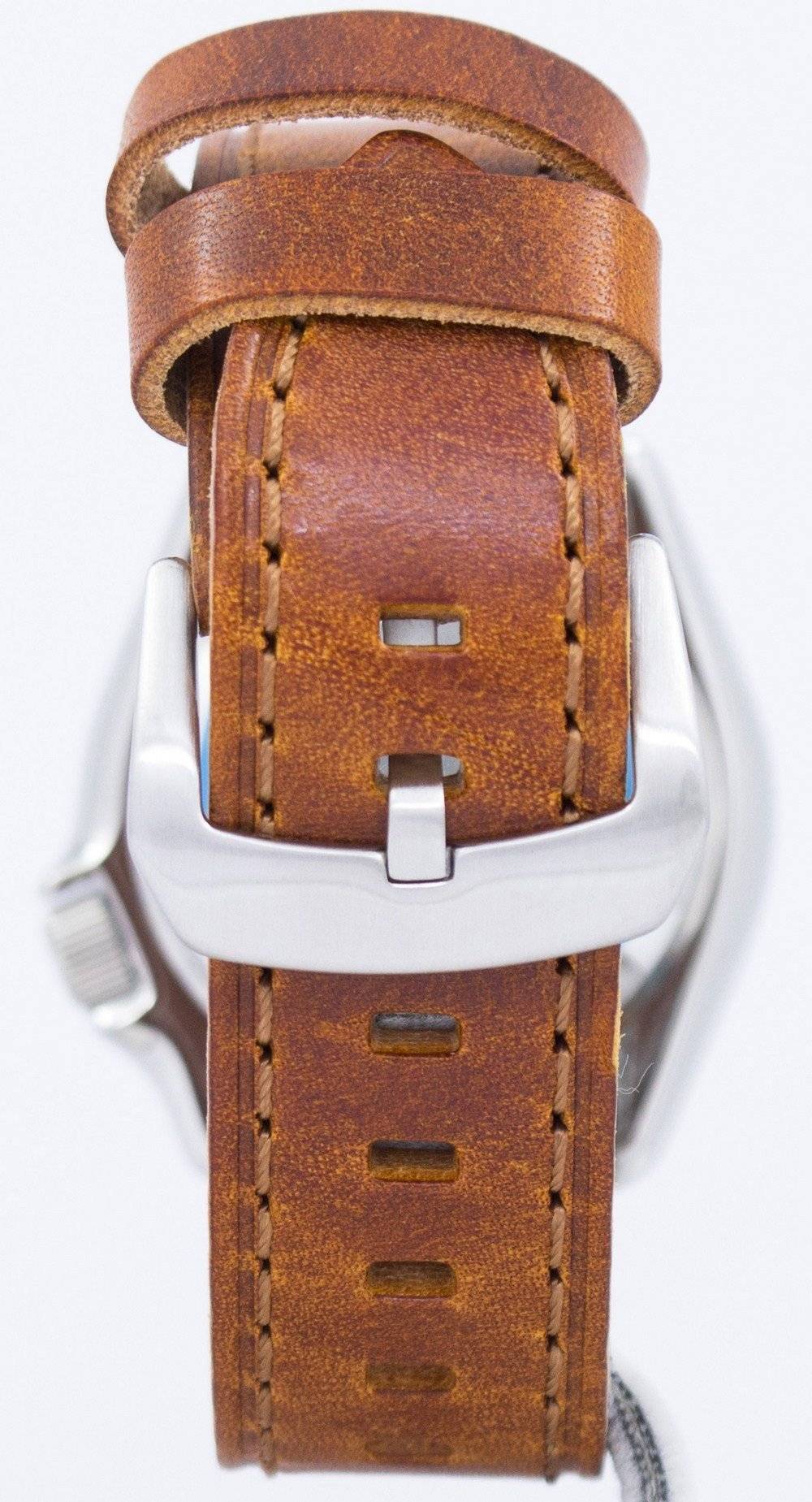 Seiko Automatic Diver's Brown Leather SKX011J1-var-LS9 200M Men's Watch