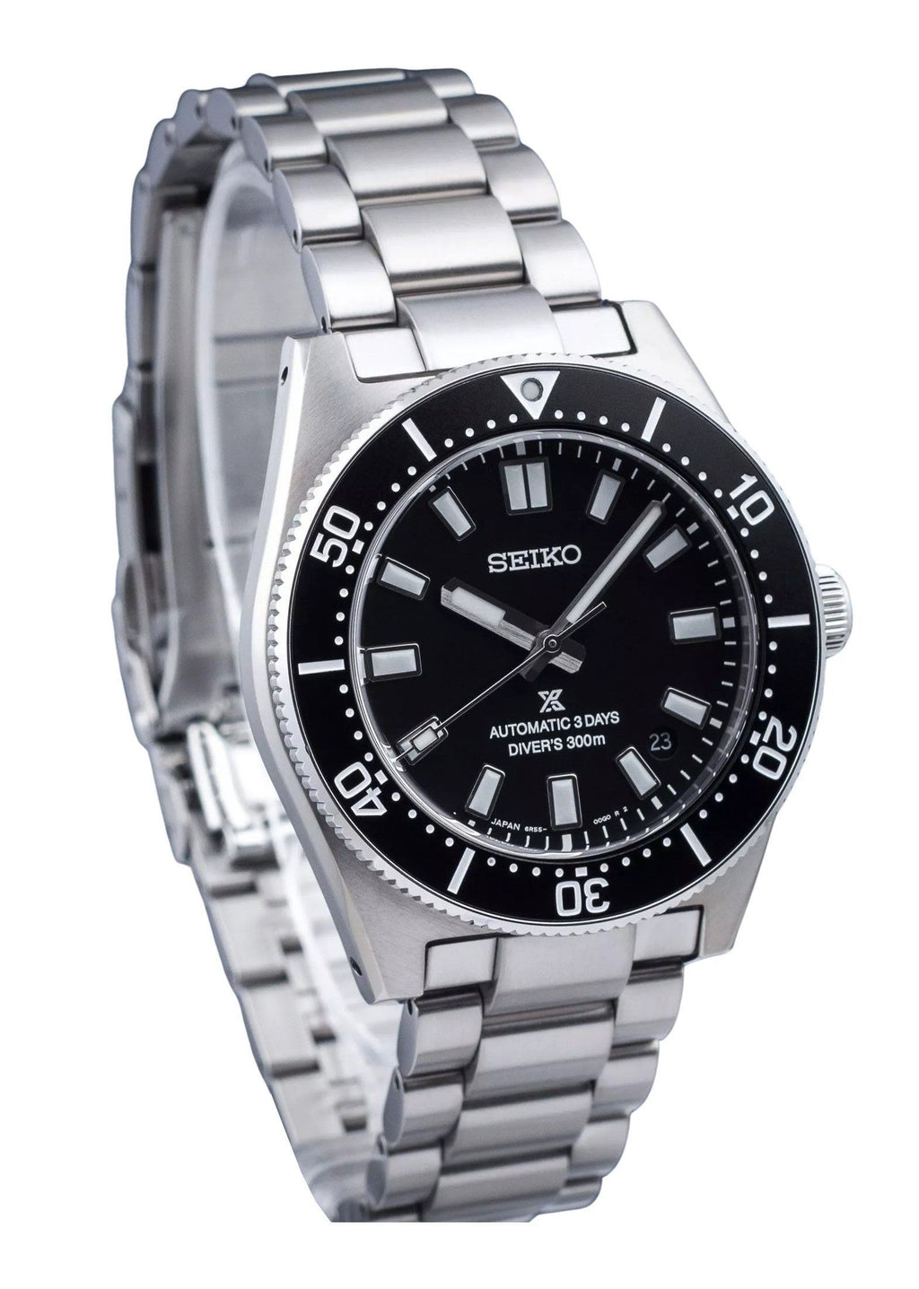 Seiko Prospex Stainless Steel Black Dial Automatic Diver's SPB453J1 300M Men's Watch