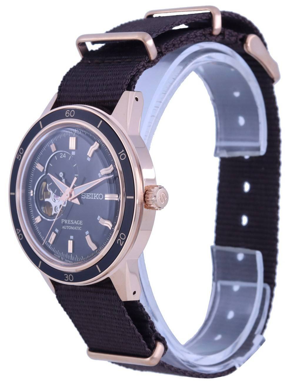 Seiko Presage Style 60's Open Heart Black Dial Automatic SSA426 SSA426J1 SSA426J Men's Watch