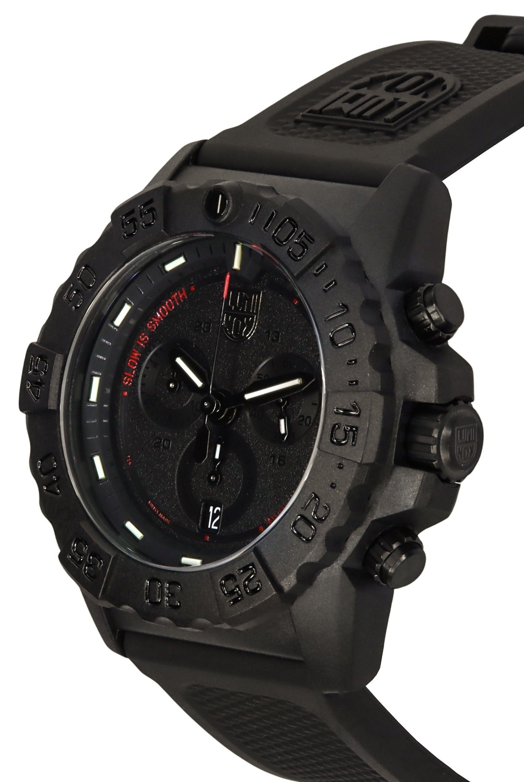 Luminox Navy SEAL Chronograph Rubber Strap Black Dial Swiss Quartz Diver's XS.3581.SIS 200M Men's Watch