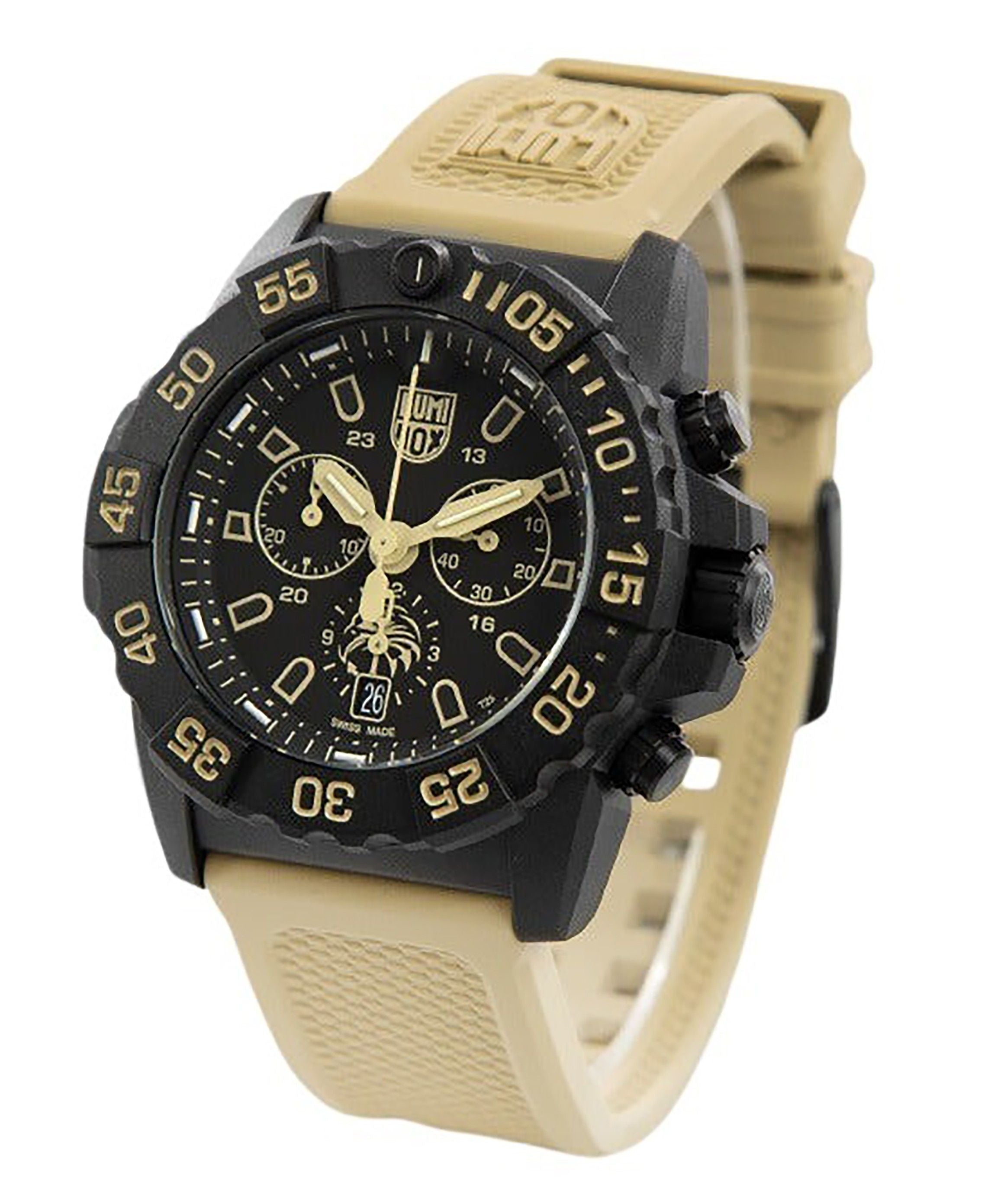 Luminox Navy Seal Foundation Chronograph Black Dial Quartz Diver's XS.3590.NSF.SET 200M Men's Watch With Extra Strap
