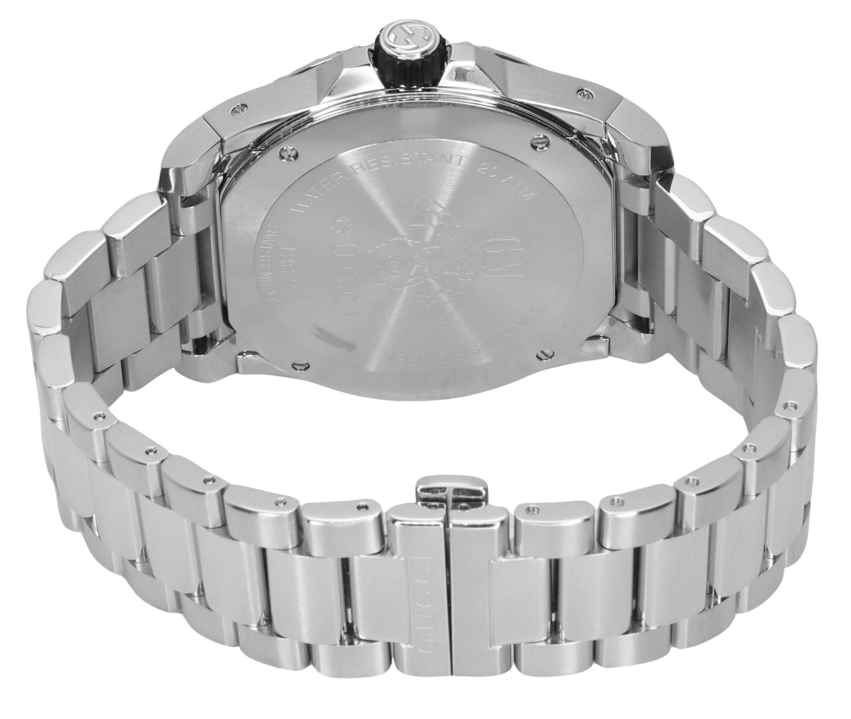 Gucci Dive Stainless Steel Black Dial Quartz Diver's YA136221 200M Men's Watch